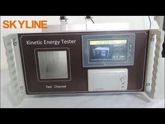 Touchscreen kinetische energie tester met printer