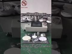 4 Teststation SATRA TM31 Martindale-abrasietester met 44 mm-abrasiekoppen