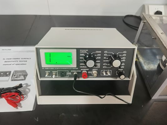 kopen Tester van de oppervlakteweerstand van textielstoffen met DC100V-metingspanning en 2 × 1014Ω-meting van de weerstand voor conformiteit met EN 1149-1/EN 1149-2/AATCC 76/BS 6524 online vervaardiging