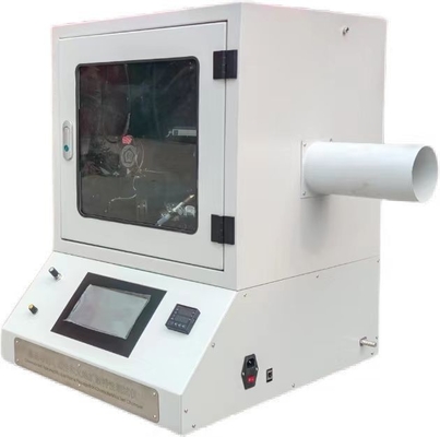 ISO 340 /AS1334.10 Verticale verbrandingstestkamer met vervoerband 20 cm lange ventilatiebuis met een diameter van 10 cm