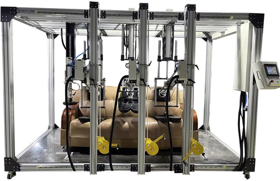 BIFMA X5.1 BIFMA X5.4 EN 4875 Testmachine voor het testen van duurzaamheid van een bank met drie zitplaatsen