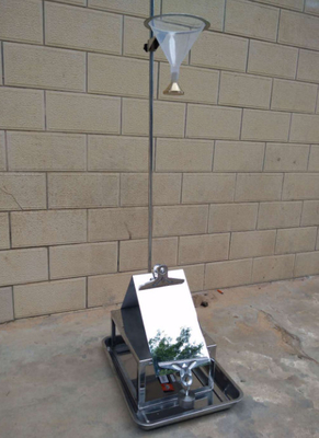 AATCC42 Stoffelijke impactpenetratie-tester met 610 mm kegelhoogte 335x285x1080 mm