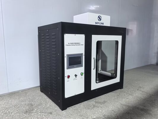 kopen ISO 15025 Ontvlambaarheidstester voor beschermende kleding met constructie uit roestvrij staal en automatische vlamtoepassing online vervaardiging